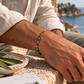 Pulseira masculina ATLAS em pedras naturais, lifestyle mediterrânico